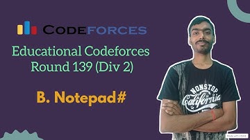 Notepad# || Codeforces Educational Round 139 || Codeforces