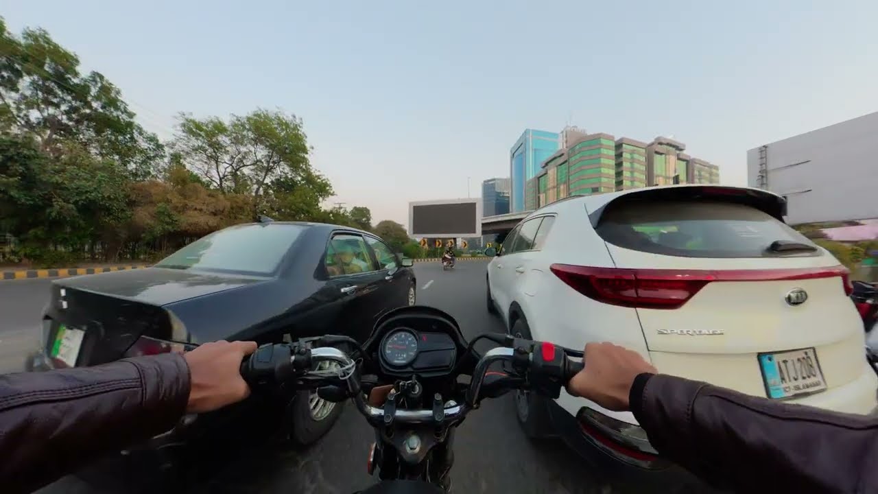 🇵🇰 Sunset Motorcycle Ride in Lahore | 4K (Raw Sound - No Music)