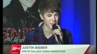 Justin Bieber en chile entrevista antes del show 15 Oct 2011 C24 Hrs