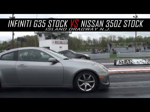 Infiniti G35 stock vs Nissan 350z Stock