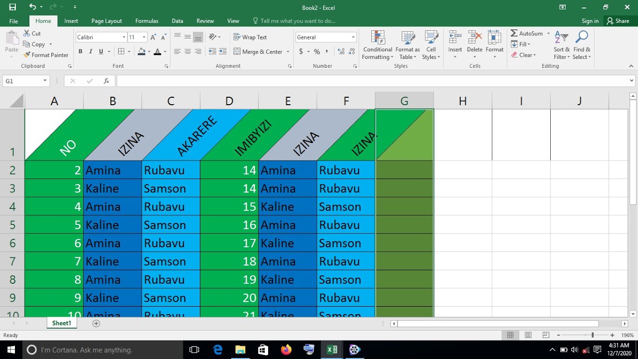 Uko baca Table muri Ms Excel _IT Simeon_Kubwacu Tv - YouTube