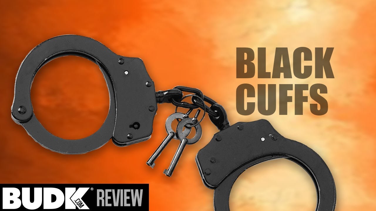 Police Handcuffs - Double Locking - Black Finish - BUDK.com