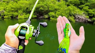 Fishing a Tournament w/ FROGS in HIDDEN Trophy Pond!