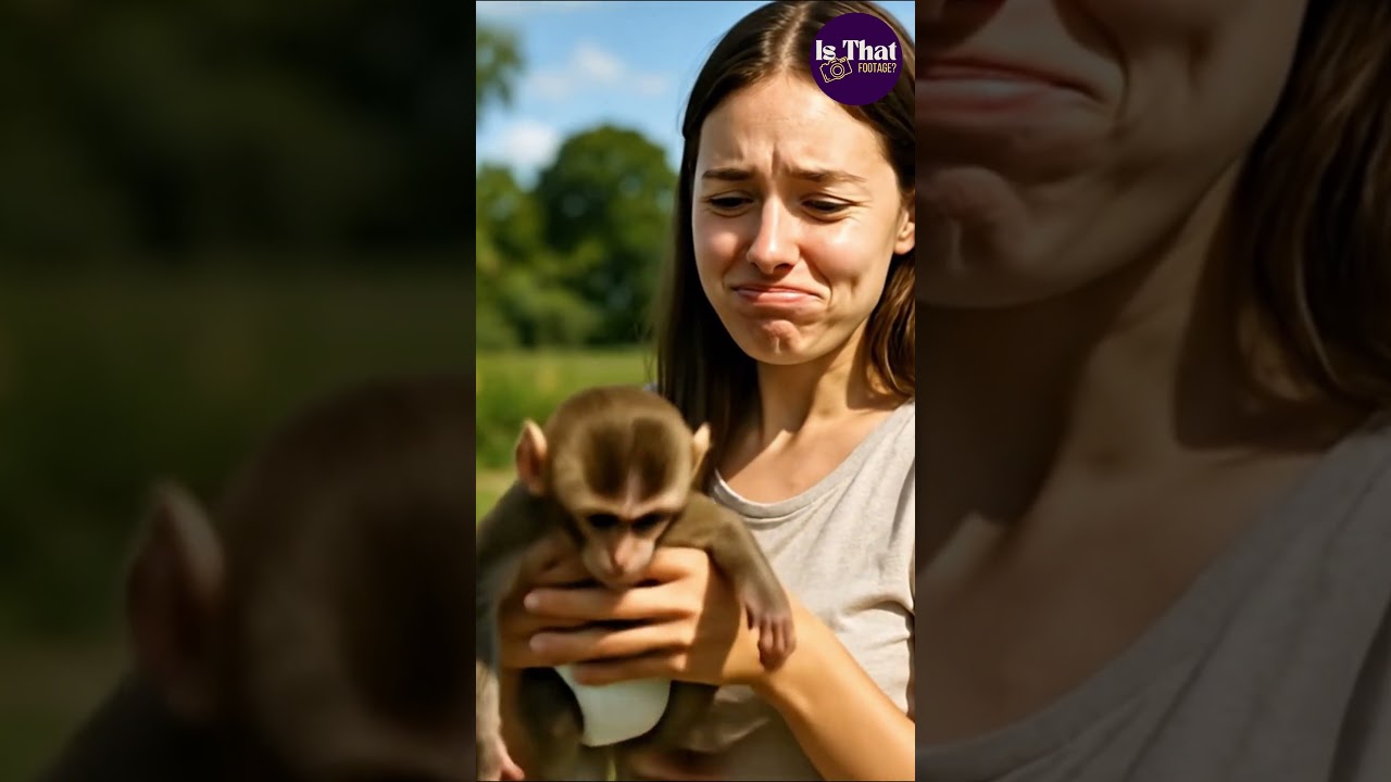 Baby Monkey Farts in Woman’s Arms 🤢😂