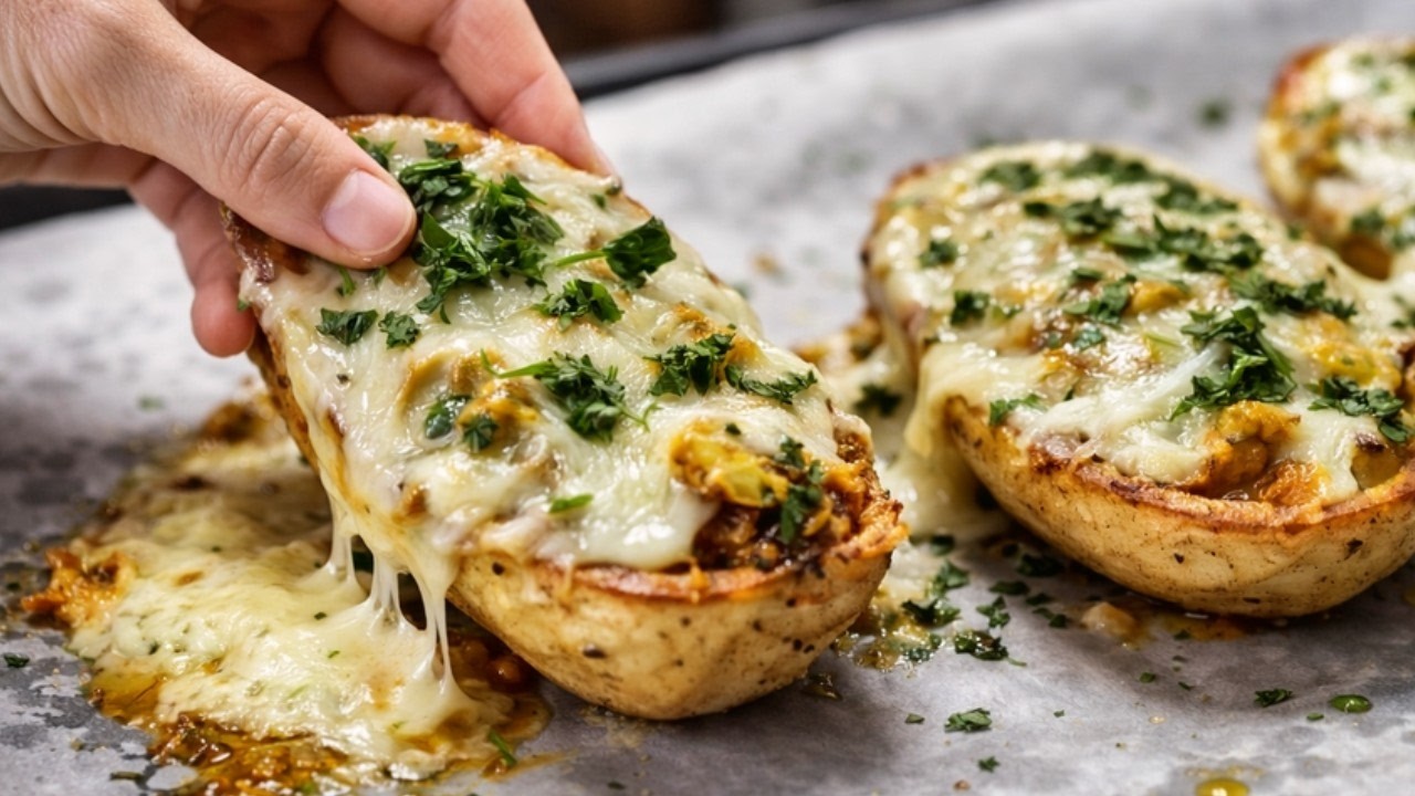 Cheesy Stuffed Baked Potatoes is a game changer! So easy and delicious