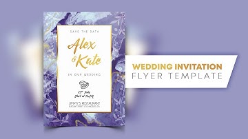 Tutorial Video - How to create Wedding Invitation flyer template in Photoshop
