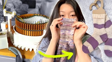 finally using my 3d printed sock knitting machine