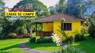 55 Casas de Campo espetaculares em terreno inclinado