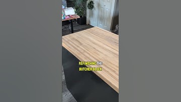 Resurfacing Butcher block countertops. #shorts