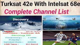 Turksat@42e With Intelsat 68e || Dish TV Satellite Guide | National Geographic | Wild HD | A SPORTS