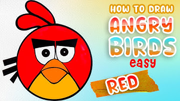 How To Draw Angry Birds Easy | Red Angry Birds Drawing | Art for Kids