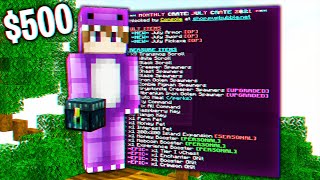 INSANE $500 MONTHLY CRATE CHALLENGE! *VERSUS* | Mineraft Skyblock (PvPBubble)
