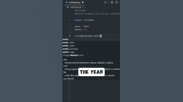 Python program for calendar #coding #programming