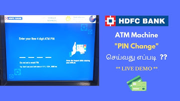 HDFC ATM Machine PIN CHANGE Live Demo in TAMIL | ATM Card PIN Change @howto-intamil941