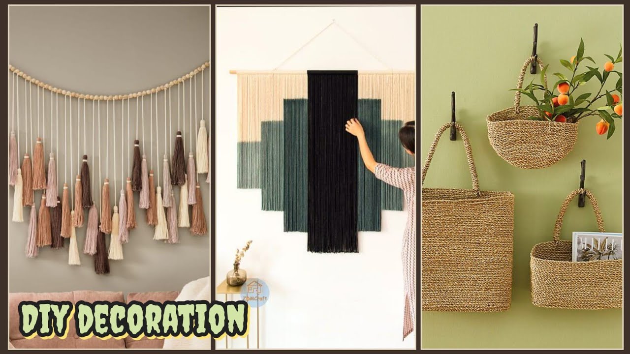 Home decoration | Wall hangings - DIY wall decor | DIY wall hanging | Wall decor ideas | Home ...