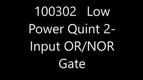 100302 Low Power Quint 2-Input OR/NOR Gate datasheet