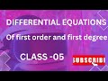 Differential equations of first order and first degree#differentialequations #maths #explanation