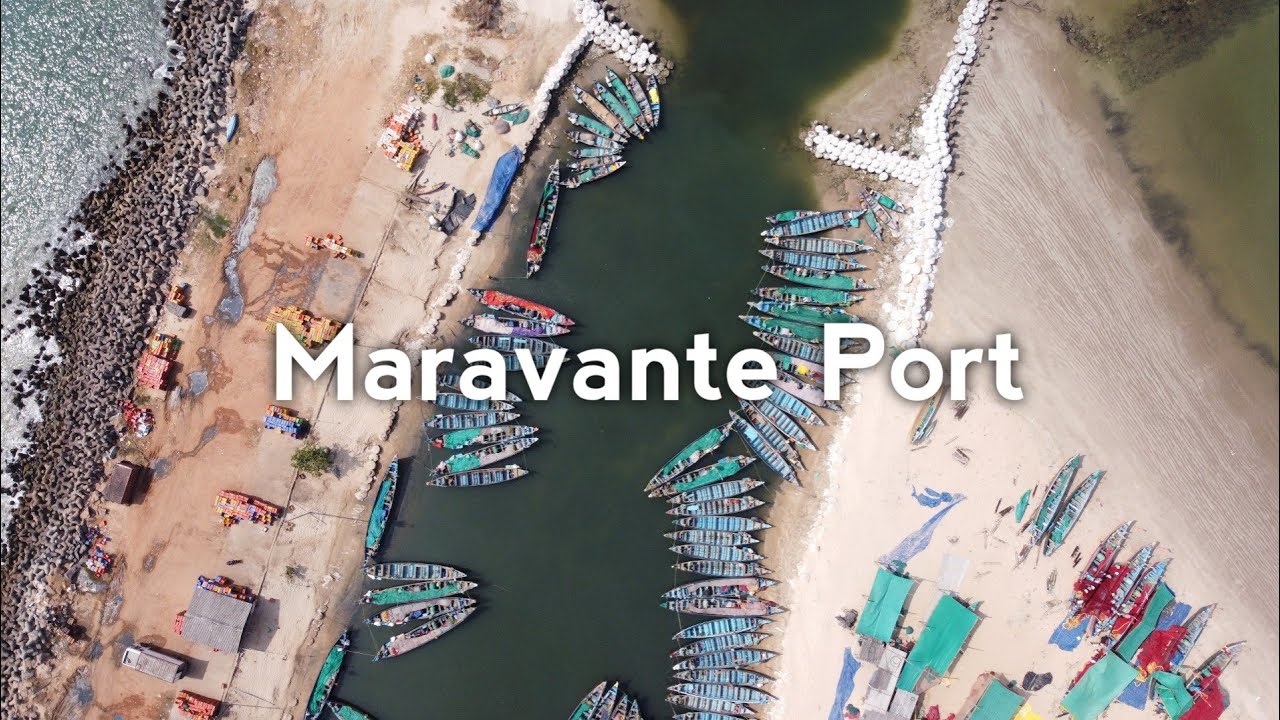 Maravanthe Port Aerial View | Stunning Drone Shot of Karnataka Coast