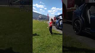 Tesla Model Y Vs Model X Light Show At The Fully Charged Live South Show