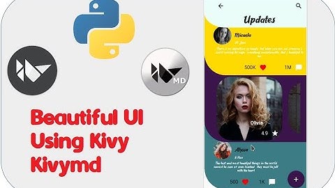 Beautiful User interface  using kivy kivymd python #python #kivy #kivymd