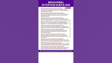 7 Behavioral Interview Questions and Answers