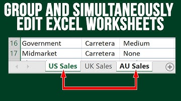 How to Group and Edit Multiple Worksheets Simultaneously in Microsoft Excel
