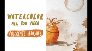 PROCREATE WATERCOLOR BRUSHES | drawing tutorial