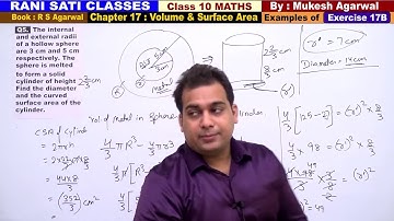 Class 10 Maths (Ex 17B Example 5) Volume And Surface Area (RS Agarwal 2019)
