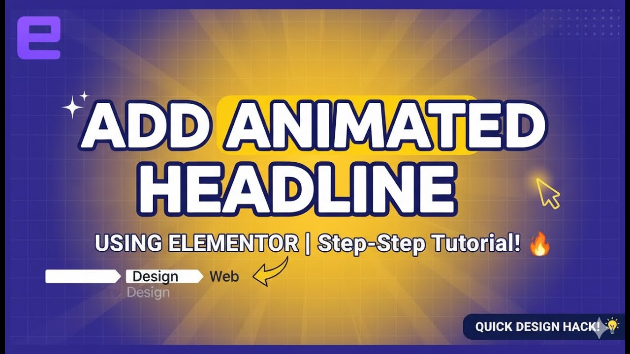 ✨ Add Animated Headline Using Elementor | Step-by-Step Tutorial 🔥