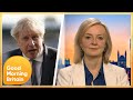 Adil Questions Liz Truss On Whether Boris Johnson Should Resign | Good Morning Britain
