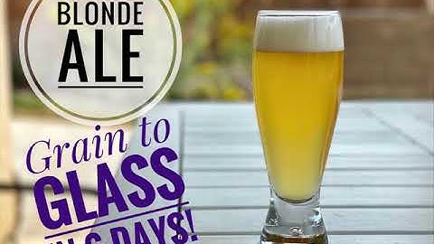 Blonde Ale - Grain to glass in 6 days - Fermzilla All Rounder