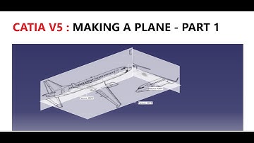CATIA V5 : HOW TO MAKE A PLANE WITH SURFACE DESIGN (FOR BEGINNERS) - PART 1