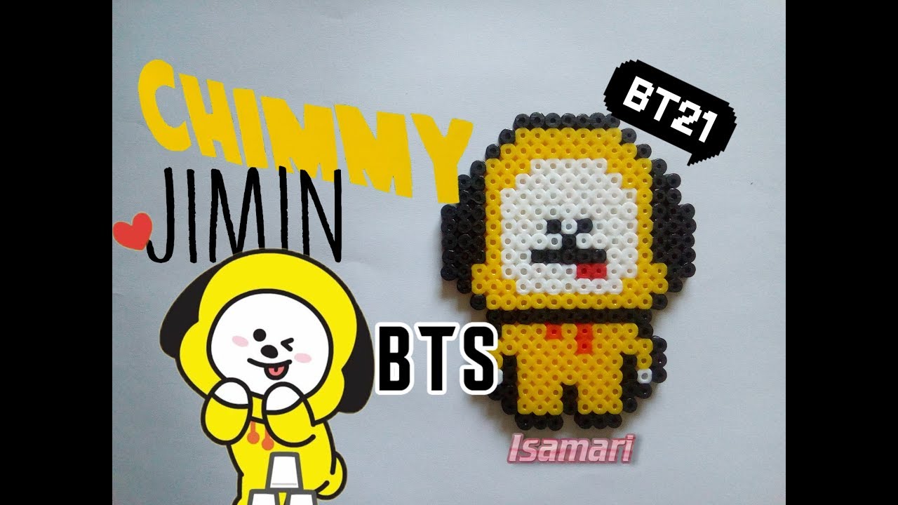 Chimmy Bt21 Jimin Bts Hama Beads Youtube
