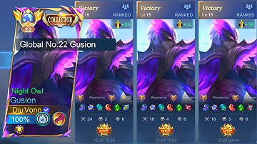 GUSION BEST BUILD TO DEAL WITH META ENEMIES IN RANK!! ( AUTO WINSTREAK💯🔥 )