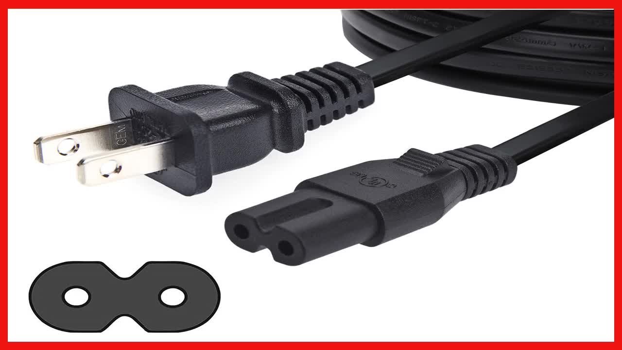 Amazon Basics Replacement Power Cable for PS4 Slim and Xbox One S  X   6 Foot Cord, Black