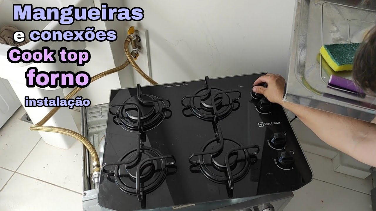 Instalando 2 mangueiras, conexões para Cook top e forno, meu AP 205 Reserva Santa Clara yticon