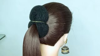 Easy Bun ! पतले बालों में बनाएं सुंदर आसान जुड़ा ! easy bun hairstyles for long thin hair! hairstyle