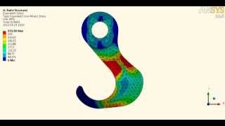 Lifting hook analysis in ANSYS