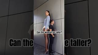Can a woman be taller than the man? #tallgirls #7footer #tallwomen