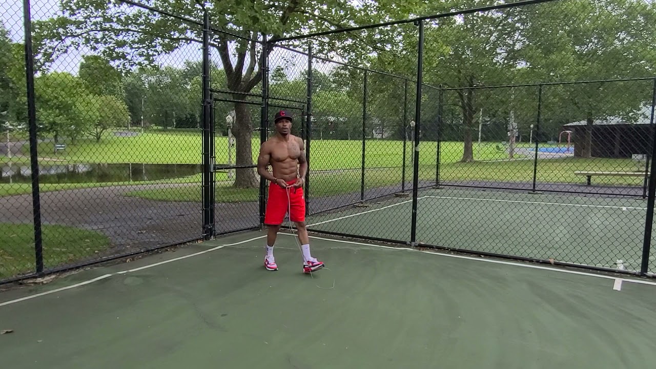 Outdoor jump rope cardio for weight loss with Ab Legend 