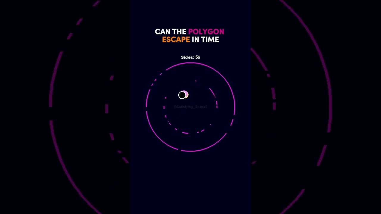 Polygon escape #asmr #satisfying #simulation