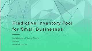Predictive Inventory Tool for Small Businesses