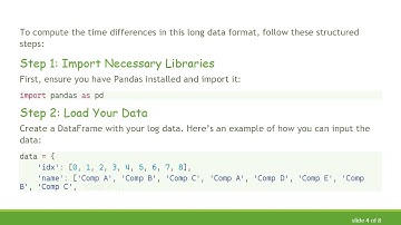 Computing time differences in Long Data Format with Python