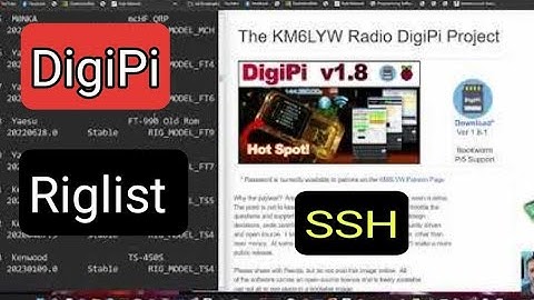 DigiPi - HOW TO FIND "RIGLIST" (ssh)