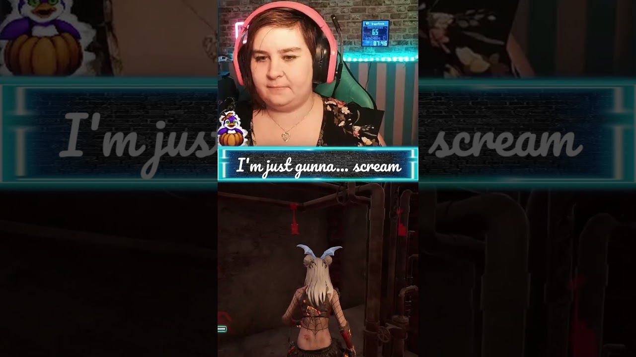I'm just gunna... scream -  #twitch #girlgamer #jumpscare #scared #dbd #shorts