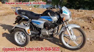 HERO SPLENDOR FOR HANDICAPPED MODIFIED BY BAJEE AND SONS MOBILITY VIJAYAWADA,AP INDIA PH 9848458025