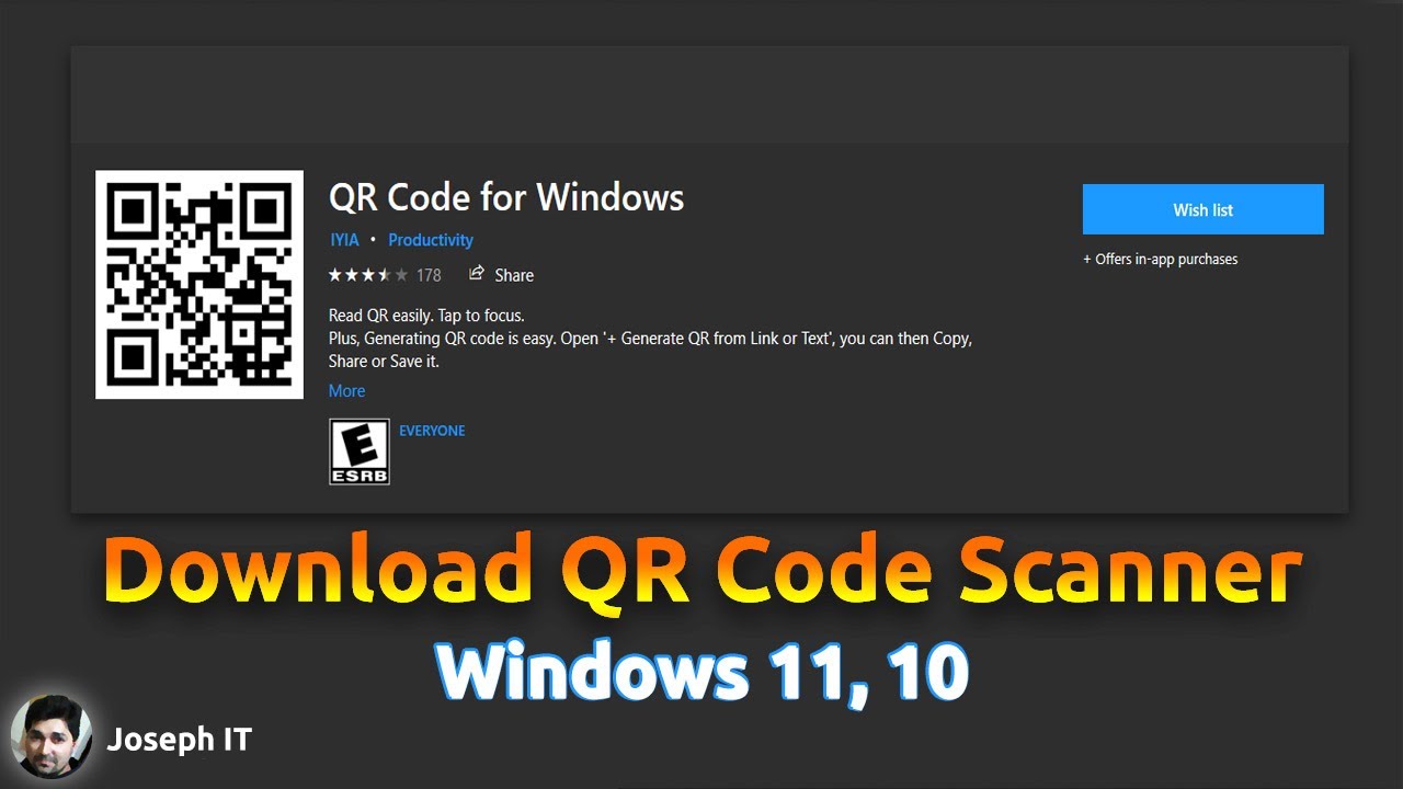 QR code Scanner for Windows 10 | Camera and Image Scan - YouTube