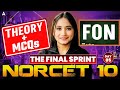 NORCET 10 Mains FON | NORCET 10 Mains Theory + MCQ Questions | NORCET 10 Mains Revision Class #FON