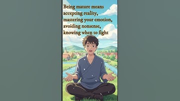 Being mature means accepting reality, mastering your emotions, avoiding nonsense#shorts #shortvideo