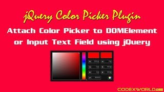 Attach Color Picker to HTML Element using jQuery